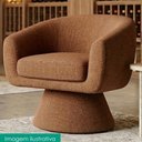 Ver imagem 2 de Poltrona Decorativa Cave Base Giratoria Linho Color Trend Tca 303 Moll
