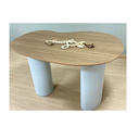 Ver imagem 3 de Mesa de Jantar Organica Ayla 180X100cm Base em Laca Tampo Carvalho Malva