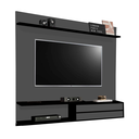 Ver imagem 3 de Painel Para TV Até 60 Polegadas 1,80m Suspenso Verona Cinza Preto