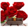 Papel De Parede Flores Gg 7,30m² Adesivo Rosas Vermelhas 61 - 2