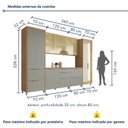 Ver imagem 3 de Cozinha 6 Peças 10 Portas Cristaleira Reflecta 100% MDF Mista