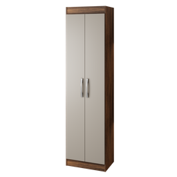 Guarda-roupa Multiuso Solteiro Compact Castanho/off - Direto Sim - 2
