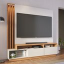 Ver imagem 3 de Estante Home Humaitá para Sala de Tv até 65 Polegadas Off White Matte Freijó Colibri