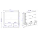 Ver imagem 2 de Estante Home Humaitá para Sala de Tv até 65 Polegadas Off White Matte Freijó Colibri