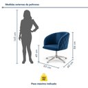 Ver imagem 3 de Poltrona Giratória Veludo Premium Base Alumínio Maya