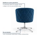 Ver imagem 4 de Poltrona Giratória Veludo Premium Base Alumínio Maya