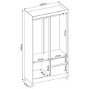 Ver imagem 4 de Guarda Roupa 4 Portas 2 Gavetas Lotus D02 Amendola Touch - Mpozenato