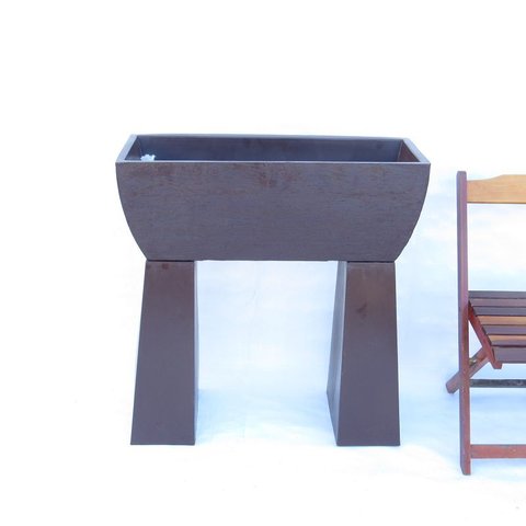 Vaso Planta 80x30 Jardineira Floreira Suporte Polietileno BGPLASTICOS V580S AZUL ARARA 009