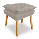 Ver imagem 3 de Kit 2 Puffs Decorativo Opala Linho Cappuccino Pés Palito Sky Mobile