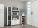 Ver imagem 1 de Kit Cozinha com Armário P/ Forno 3 Portas e Fruteira Branco - Fdecor