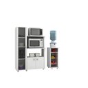 Ver imagem 2 de Kit Cozinha com Armário P/ Forno 3 Portas e Fruteira Branco - Fdecor