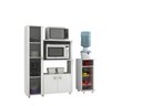 Ver imagem 2 de Kit Cozinha com Armário P/ Forno 3 Portas e Fruteira Branco - Fdecor