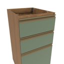 Ver imagem 4 de Balcão 3 Gavetas Kappesberg Celeste 100% Mdf Nogueira-verde Oliva 40cm
