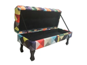 Ver imagem 3 de Recamier Baú Luis Xv Capitonê Retrô 160cm Suede Triângulo Pés Madeira Ms Decor