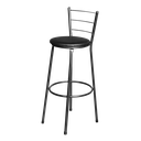 Ver imagem 1 de Banqueta Alta Para Cozinha Epoxi Craqueada Assento Estofado Lamar Design Epoxi Alta Craqueada