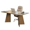 Ver imagem 2 de Mesa para Escritório Diretor Presidente 180cm Tampo de Vidro Rustic-crema 5388 Madesa