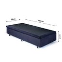 Ver imagem 2 de Cama Box Baú Solteirão 96x203x42cm Suede com Pistão a Gás
