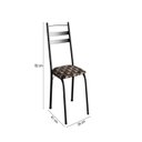 Ver imagem 3 de Conjunto Sala de Jantar Mesa Quadrada 90cm Tampo BP com 4 Cadeiras Adriana Preto/Palha/Demolição