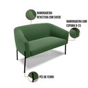 Ver imagem 5 de Namoradeira e 2 Poltronas Pé de Ferro Preto Stella Suede D03 - D’Rossi