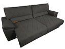 Ver imagem 5 de Sofá Leon 2,00m com Molas Retrátil Reclinável Velosuede - Netsofas - Chumbo