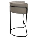 Ver mais imagens de Kit 4 Banquetas Alta com Encosto Betina Base Preto Poliéster Bege Escuro - Nexta Casa