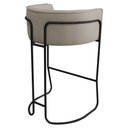 Ver imagem 6 de Kit 4 Banquetas Alta com Encosto Betina Base Preto Poliéster Bege Escuro - Nexta Casa