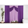 Cortina Império Quarto e Sala 2,00m x 1,70m Roxo com Lilás - 1
