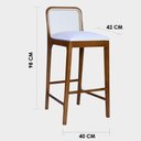 Ver imagem 6 de Banqueta Moura Estrutura Champanhe Vários Tecidos em Linho e Veludo- Qualitá