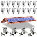Ver imagem 1 de Kit Fixador Grampo Final e Intermediário Linha C para 08 Placas Painel Solar Alumínio e Inox | Perfi
