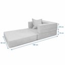 Ver imagem 3 de Poltrona Cama Modular Mold Boucle Prata 100% Espuma D28 Linho Cinza Claro Loja Sheep
