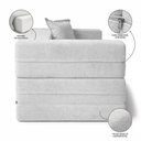 Ver imagem 6 de Poltrona Cama Modular Mold Boucle Prata 100% Espuma D28 Linho Cinza Claro Loja Sheep