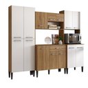 Ver imagem 2 de Armário de Cozinha Compacta Arizona Fit Carraro Carvalho com Branco