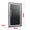 Ver imagem 4 de Porta Pivotante Alumínio Lambril c/Puxador Esq. Elite Mix Preto 240x150 Brimak