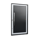 Ver imagem 1 de Porta Pivotante Alumínio Lambril c/Puxador Esq. Elite Mix Preto 240x150 Brimak