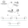 Kit Acessórios P/ Banheiro 5 Peças + 3 Prateleiras Reta 40cm - 4