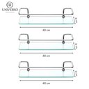 Ver imagem 5 de Kit Acessórios P/ Banheiro 5 Peças + 3 Prateleiras Reta 40cm