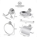 Ver imagem 6 de Kit Acessórios P/ Banheiro 5 Peças + 3 Prateleiras Reta 40cm