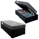 Ver imagem 1 de Cama Box Baú Solteiro Sintético + Colchão de Espuma D33 - Sereneprime - 88cm Preto