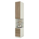 Ver imagem 1 de Mesa de Cabeceira Modulada Seletto 1 Porta e 3 Gavetas Areia-jequitibá - Móveis Henn