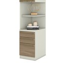 Ver imagem 3 de Mesa de Cabeceira Modulada Seletto 1 Porta e 3 Gavetas Areia-jequitibá - Móveis Henn