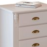 Mesa de Cabeceira 4 Gavetas Pés Luiz Xv Hannover 60817 - Off White - 3