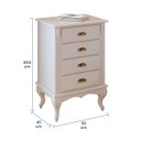 Ver imagem 5 de Mesa de Cabeceira 4 Gavetas Pés Luiz Xv Hannover 60817 - Off White