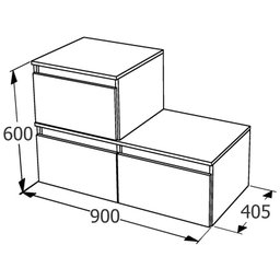 Gabinete para Banheiro 3 Gaveta Florença II 90-Arteban - Branco - 2