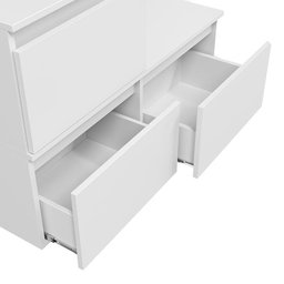 Gabinete para Banheiro 3 Gaveta Florença II 90-Arteban - Branco - 4