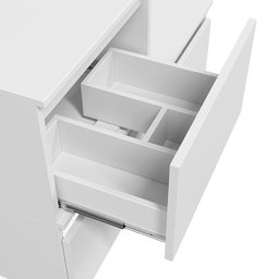 Gabinete para Banheiro 3 Gaveta Florença II 90-Arteban - Branco - 3