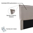 Ver imagem 3 de Cabeceira Cama Box Solteiro 90 Cm Garden Linho Areia S04 - D'Rossi