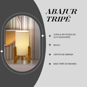 Ver imagem 4 de Abajur de Mesa Vitória Estilo Jabandi Minimalista Linho Palha