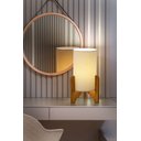 Ver imagem 1 de Abajur de Mesa Vitória Estilo Jabandi Minimalista Linho Palha