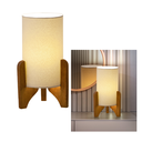 Ver imagem 3 de Abajur de Mesa Vitória Estilo Jabandi Minimalista Linho Palha