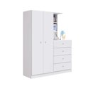 Ver imagem 2 de Guarda Roupas 2 Portas E Cômoda 4 Gavetas Montessoriano Meu Fofinho Art in Móveis Branco